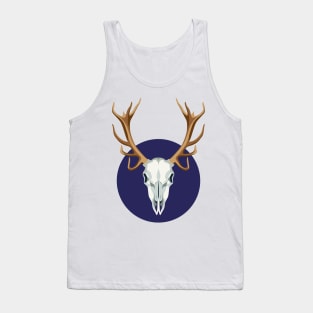 Deer's Skull over blue moon Tank Top